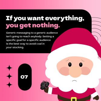 Santa emphasizing the importance of marketing to your target audience